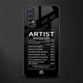 artist nutrition facts glass case for realme narzo 20 pro image