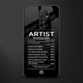 artist nutrition facts glass case for poco m2 image