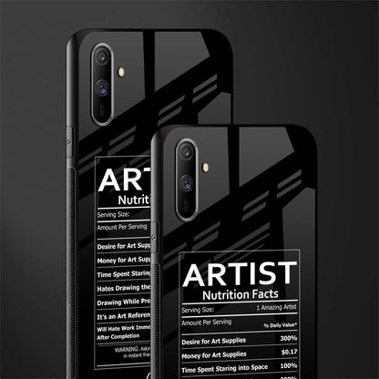 artist nutrition facts glass case for realme c3 image-2