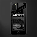 artist nutrition facts glass case for samsung galaxy s20 plus image