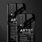 artist nutrition facts glass case for vivo y20i vivo y20t image-2