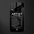 artist nutrition facts glass case for vivo y12s image