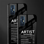 artist nutrition facts glass case for vivo v17 image-2