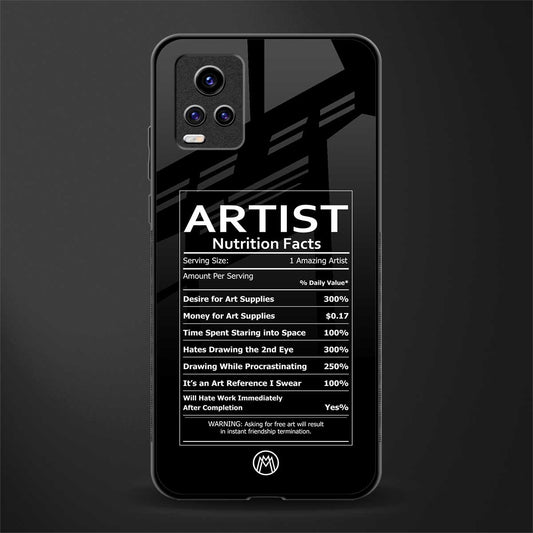 artist nutrition facts glass case for vivo v20 image