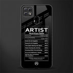 artist nutrition facts glass case for oppo a15s image