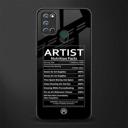 artist nutrition facts glass case for realme 7i image