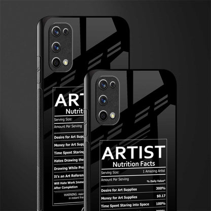 artist nutrition facts glass case for realme 7 pro image-2
