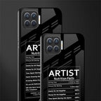 artist nutrition facts glass case for oppo f17 image-2