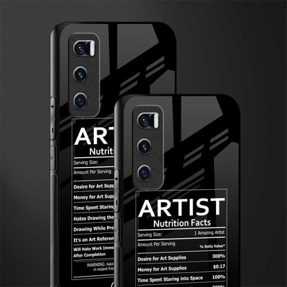 artist nutrition facts glass case for vivo v20 se image-2