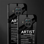artist nutrition facts glass case for mi 10i image-2