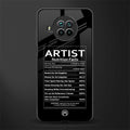 artist nutrition facts glass case for mi 10i image
