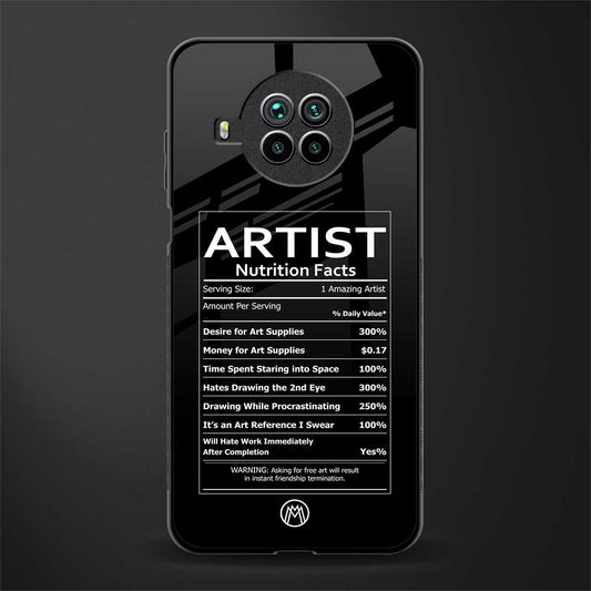 artist nutrition facts glass case for mi 10i image