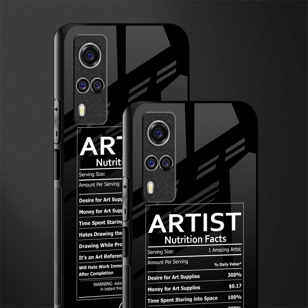 artist nutrition facts glass case for vivo y53s image-2