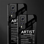 artist nutrition facts glass case for vivo y53s image-2