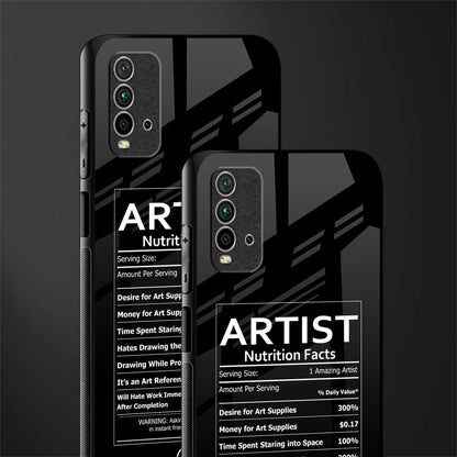 artist nutrition facts glass case for redmi 9 power image-2