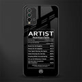 artist nutrition facts glass case for redmi 9 power image