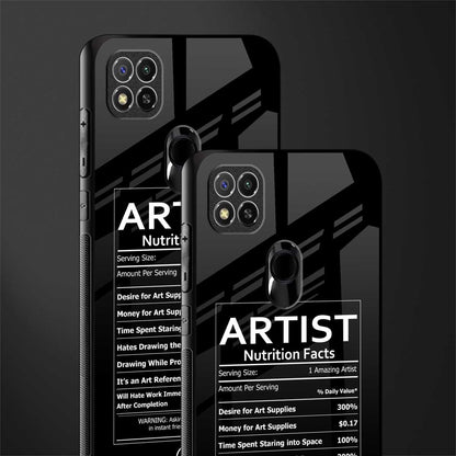 artist nutrition facts glass case for poco c31 image-2