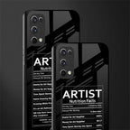 artist nutrition facts glass case for realme x7 pro image-2