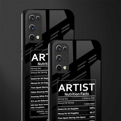 artist nutrition facts glass case for realme x7 pro image-2