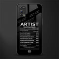 artist nutrition facts glass case for realme x7 pro image