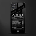 artist nutrition facts glass case for samsung galaxy a12 image