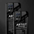 artist nutrition facts glass case for realme 8 pro image-2
