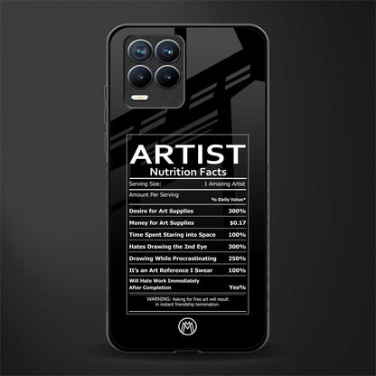 artist nutrition facts glass case for realme 8 pro image