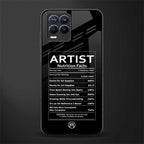 artist nutrition facts glass case for realme 8 pro image