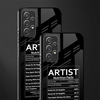 artist nutrition facts glass case for samsung galaxy a52s 5g image-2