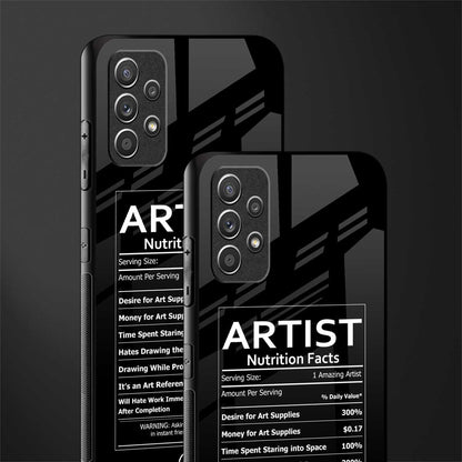 artist nutrition facts glass case for samsung galaxy a32 4g image-2