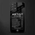 artist nutrition facts glass case for samsung galaxy a32 4g image