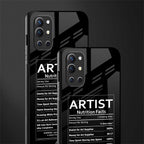 artist nutrition facts glass case for oneplus 9r image-2
