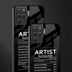 artist nutrition facts glass case for oppo f19 pro image-2