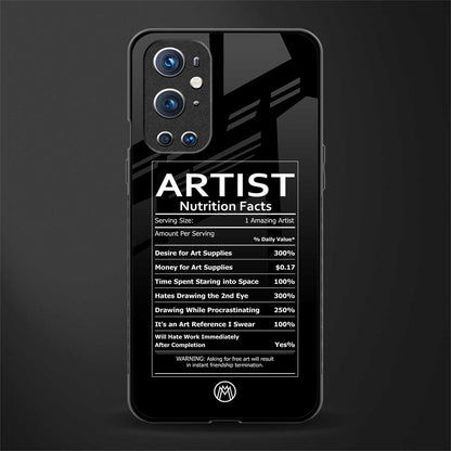 artist nutrition facts glass case for oneplus 9 pro image