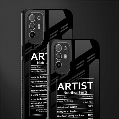 artist nutrition facts glass case for oppo f19 pro plus image-2