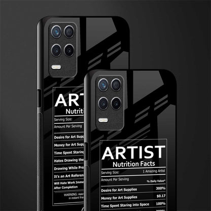 artist nutrition facts glass case for realme 8s 5g image-2