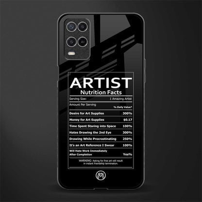 artist nutrition facts glass case for oppo a54 image