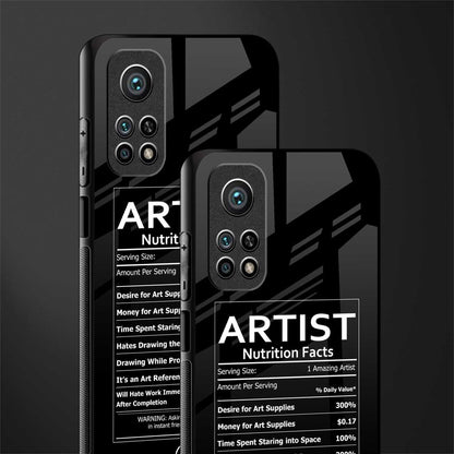 artist nutrition facts glass case for mi 10t 5g image-2