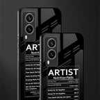 artist nutrition facts glass case for vivo v21e 5g image-2