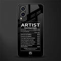 artist nutrition facts glass case for vivo v21e 5g image