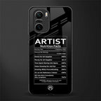 artist nutrition facts glass case for mi 11x 5g image