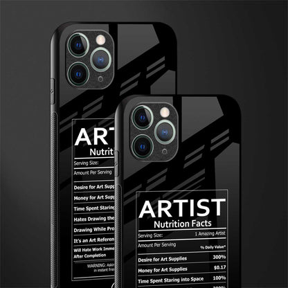 artist nutrition facts glass case for iphone 11 pro max image-2