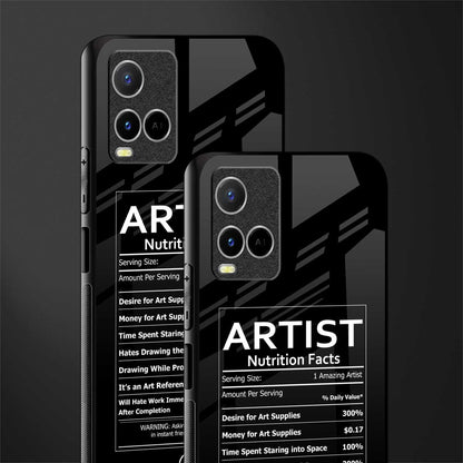 artist nutrition facts glass case for vivo y21s image-2