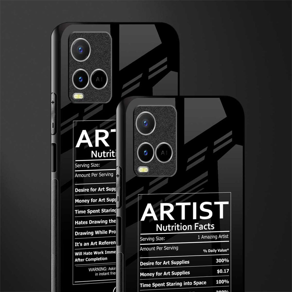 artist nutrition facts glass case for vivo y21t image-2