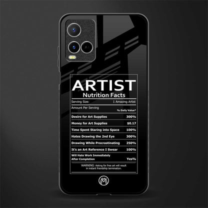 artist nutrition facts glass case for vivo y21a image