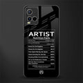 artist nutrition facts glass case for vivo y21s image