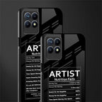 artist nutrition facts glass case for realme 8i image-2
