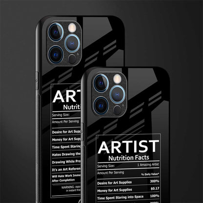 artist nutrition facts glass case for iphone 12 pro max image-2