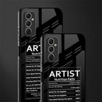 artist nutrition facts glass case for samsung galaxy m52 5g image-2