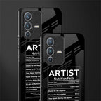 artist nutrition facts glass case for vivo v23 pro 5g image-2